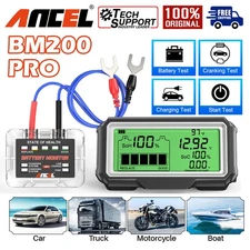ANCEL BM200 PRO Car 12V Battery Test Load Health Analyzer Car Charging Monitor