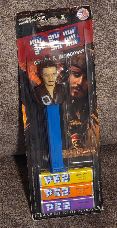 New and Sealed Will Turner from Pirates of the Caribbean Pez Dispenser with Cand