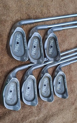 Golf Irons Set PING ZING BLACK DOT 7 Clubs RIGHT H Steel Shaft KT-M flex 
