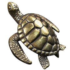 Vintage Brass Turtle Statue Brass Sculpture Turtle Desktop Craft Turtle
