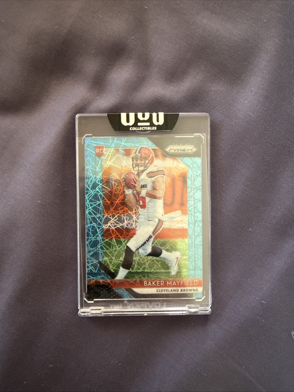 2018 Baker Mayfield Panini Prizm Rookie RC Blue Laser Prizm #201 Browns Lazer