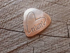Bronze guitar pick for mom - playable bronze plectrum