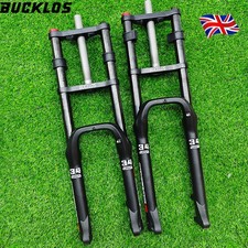 BUCKLOS MTB Coil Suspension Fork 20/26 Fat Snow/Electric Bike Forks 180mm Travel