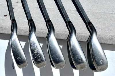 #ad LH TaylorMade Rac HT Irons Set 5 9 Irons M.A.S.2 55g R Flex Graphite 5 Clubs $125.00