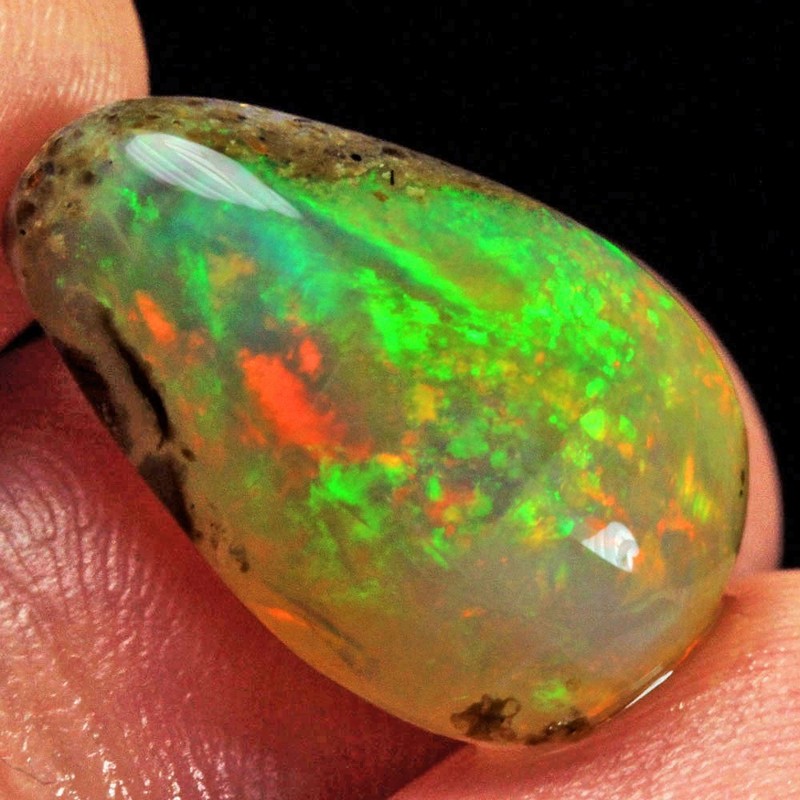 8Ct African Polished Crystal Opal Cab Specimen UPWC1041