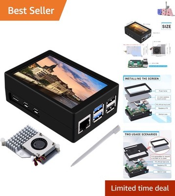 Enhanced Raspberry Pi 5 Experience: 3.5-Inch Display & Active Cooling System