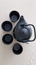 Teeservice Asia Asien Japan schwarz 5teilig