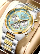 LIGE Luxury Men's Waterproof Quartz Watch Chronograph Luminous Stainless Steel 