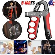 Hand Grip Strength Power Trainer Gripper Strengthener Adjustable Gym Exerciser