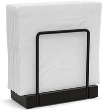 Wican Napkin Holder for Table, Bamboo Iron Standing Napkin Dispenser, Dining Ro