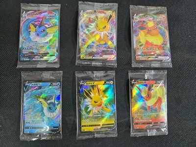Lot 6 Promo Pokemon S-Chinese Jolteon Flareon Vaporeon V Sealed Unopen Pack