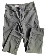 Pilcro By Phila women khaki green taper stretch cotton jeans utility - VGC - W25