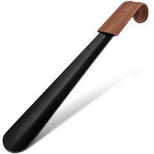 ZOMAKE Shoe Horn Long Handle for Seniors Men 16.5 Inch, Style A-brown