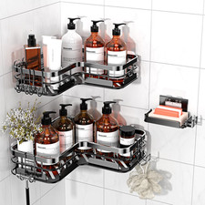 Large Capacity Shower Caddy, Heavy-Duty Adhesive Shower Organizers with Custom A