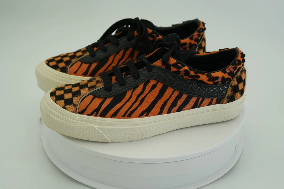 Vans Mujer 7.5 UA Old Skool UltraCush Tigre Leopardo Cuadros Poni Cabello Sne Foto 4 de 4