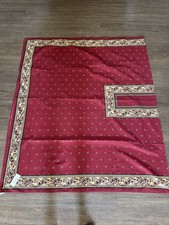 Brick Red Paisley Tablecloth 60x96 Red Gold Border Traditional Boho Dining Decor