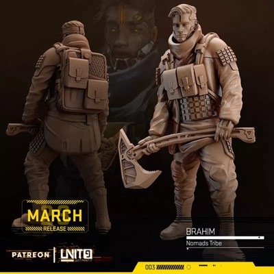 3D Printed Wargame Figurine Unit-9 - Nomad Brahim