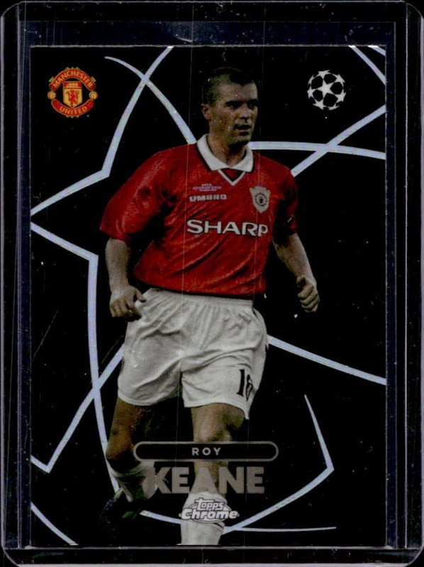 2023-24 Topps Chrome UEFA Roy Keane Shadow Etch #BE-8 Man U