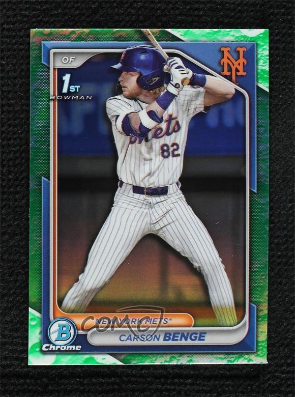 2024 Bowman Draft Chrome Lunar Glow Refractor Carson Benge #BDC-28 17f8