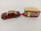 Vintage Corgi Mercedes 240D With Caravan Diecast Cars Bronze-Tone Collectable