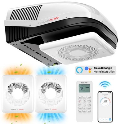 RV Air Conditioner w/ Heat Strip 18000 BTU Ducted Rooftop AC Unit Alexa WIFI