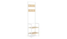 Flindor Hallway Tree Oak Coat Stand Storage Organiser Furniture