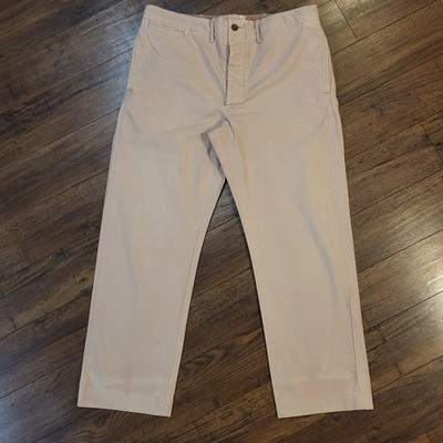RRL Ralph Lauren Officer Utility Field Pants 36x32 (Fit 35x28) Pink Beige FLAWS