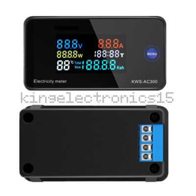 Voltmeter Ammeter Power Energy Meter AC 50-300V AC Wattmeter Electricity meter