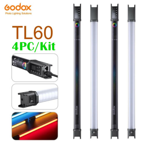 4pcs Godox TL60 Pavo Tube Light handheld RGB Led video Light 2700-6500K+Remote  - Zdjęcie 1 z 8