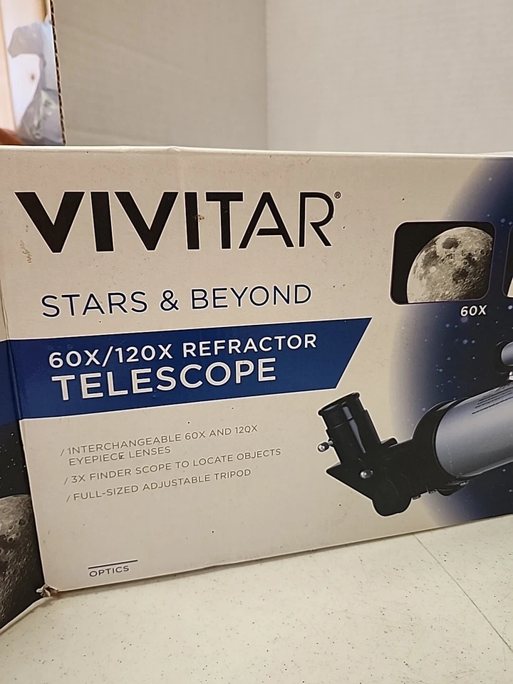 Vivitar Stars & Beyond  60X/120X Refractor Telescope Gently Used w/ Box. Free Sh - Image 2 of 4