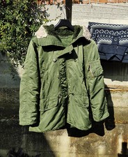 N-3B USA Military Aviation Eskimo Parka Vintage 1963 USAF Ideal Zip 2XL