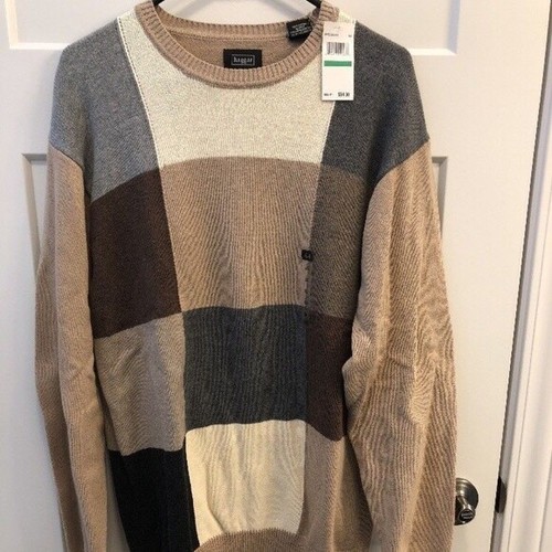 NEW Mens Haggar Crewneck Pullover Wool 