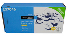 Chefs Larder 200 Medium Blue Food & Freezer Bags (Approx 355mm x 225mm)