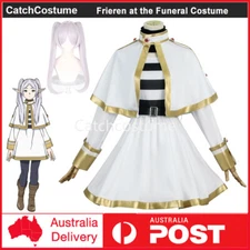 Anime Frieren Beyond Journey's End Frieren Cosplay Costume Silvery White Wig
