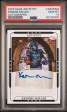 2023 Sage Artistry Kendre Miller Autographs ROOKIE RC PSA 10 GEM #ARTKM2