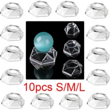 10PCS Acrylic Clear Display Stand Sphere Holder For Crystal Ball Base New