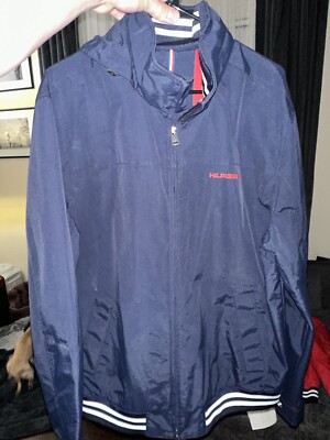 Tommy Hilfiger Men's Lightweight Waterproof Regatta Bomber Jacket Large