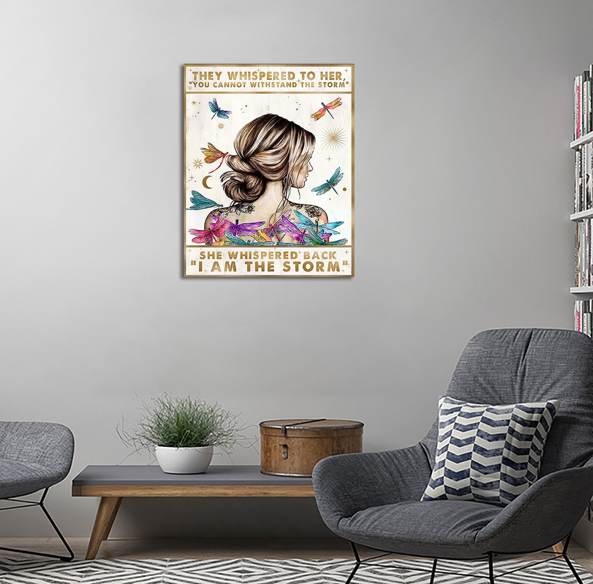 Targa In Metallo Con Frase Motivazionale They Whispered To Her... — Cartello Vintage 30x40 Cm Per Parete, Interno/esterno, Effetto Invecchiato