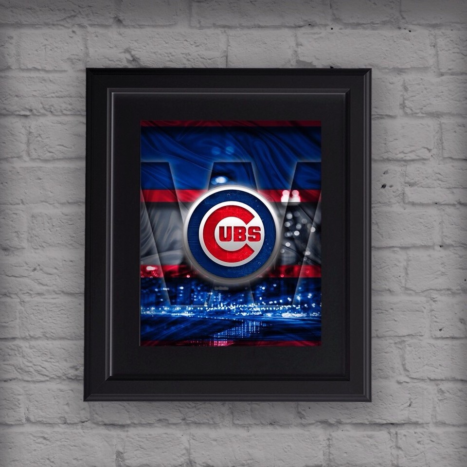Chicago Cubs Poster Chicago Cubs baseball Print Chicago Cubs 12x18in ...