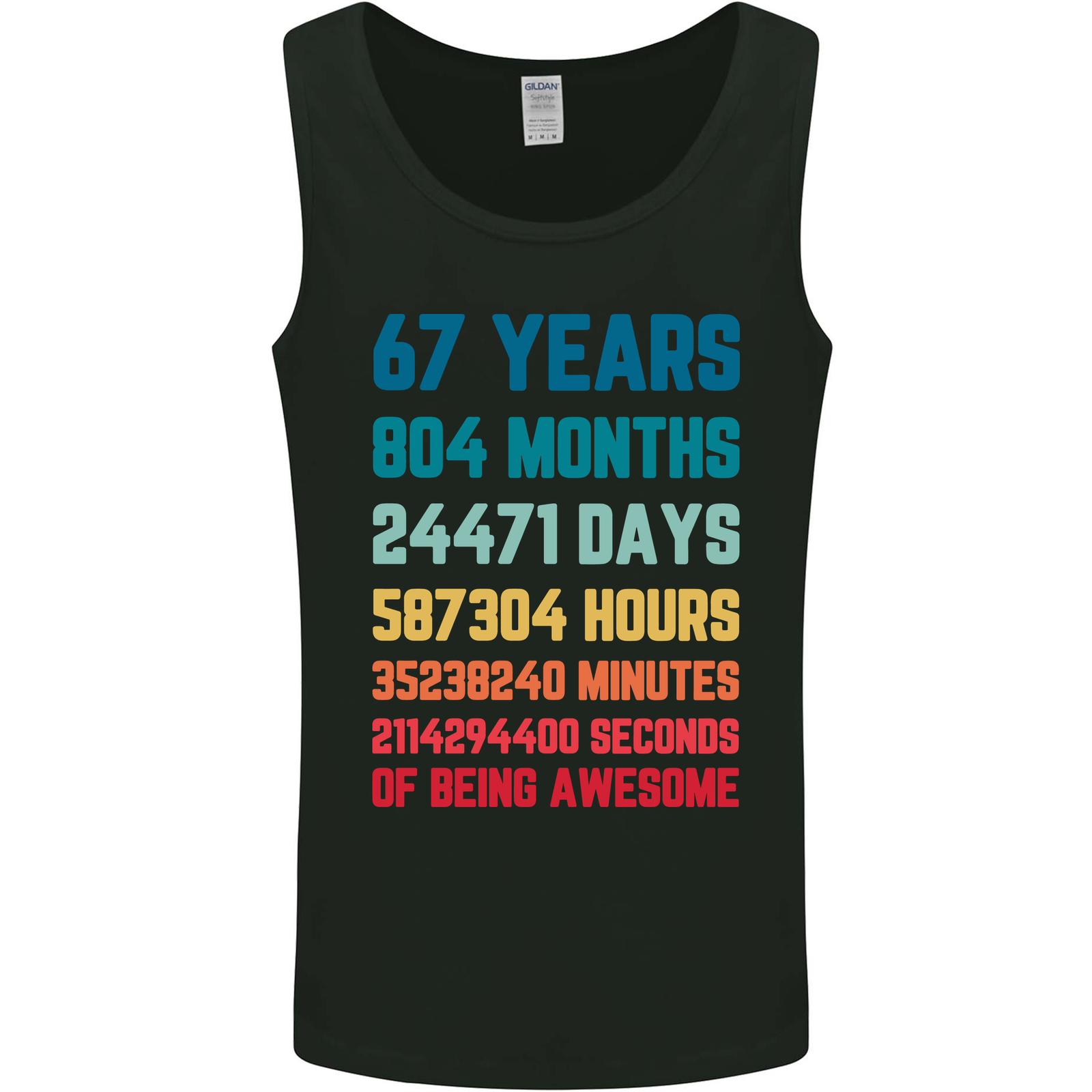 67th Birthday 67 Year Old Mens Vest Tank Top