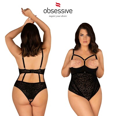 Obsessive Sexy BODY Open Horse Leopard Jagueria Crotchless Teddy 4XL-7XL