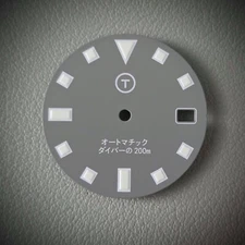 TLDC0611 Grey C3 / Seiko Mod PLGS Date Dial NH35 4R35 SKX SRPD 28.5 28.5mm