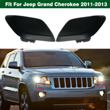 Pair Headlight Washer Nozzle Jet Cover Cap For Jeep Grand Cherokee 2011-2013