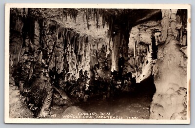 Goblin's Den Wonder Cave Monteagle Tennessee Cline 1948 Real Photo RPPC