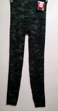Spanx Leggings Womens Size Small Green Camo Look At Me Now Slimming Workout NWT