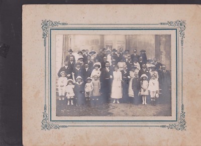 ALTES GRUPPENFOTO / EINE HOCHZEIT AUF DEM LAND - F.LAMBERT in MIREBEAU / BEZE GOLDKÜSTE