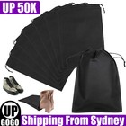 UP 50PCS Portable Shoes Bag Travel Sport Storage Pouch Drawstring Bags Non-woven