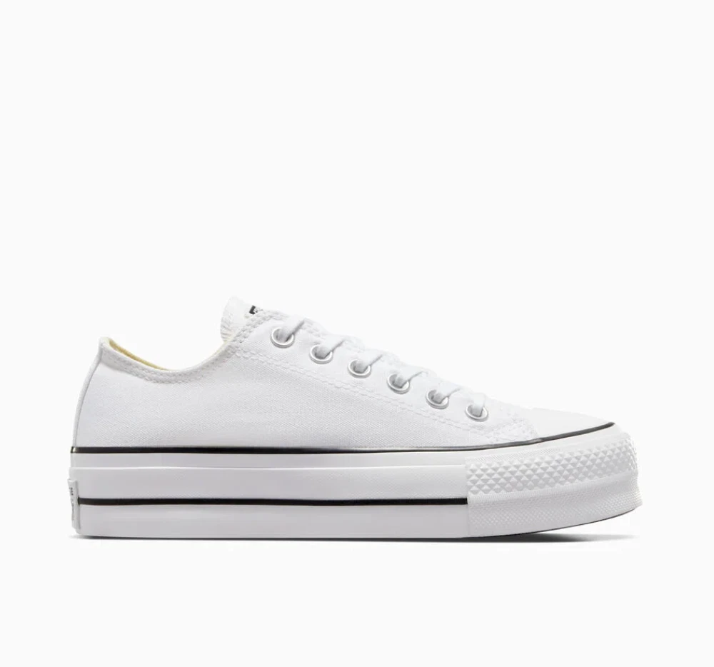 Converse donna CTAS Lift OX stile # 560251F taglia 9 colore bianco nero