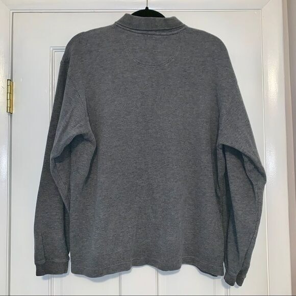 Izod gray two button collared pullover shirt top - image 2