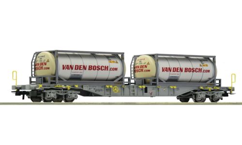 ROCO H0 77347 - Carro Con Container "Van Den Bosch" - PKP Ep. V-VI - Foto 1 di 1